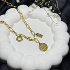 Eternal Script Medallion Link Necklace