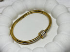 Crystal Orbit Gold Bracelet