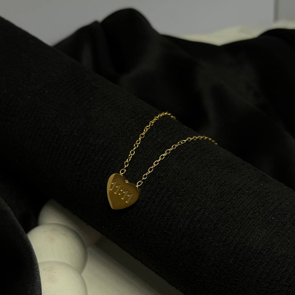 “11:11” Wish Heart Pendant Necklace