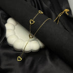 Heart Trail Drop Necklace
