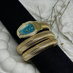 Golden Radiance Coil Bracelet Watch