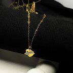 Arrow Heart Crystal Accent Necklace