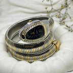 Serpentine Duo-Tone Coil Bracelet Watch
