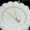 Evil Eye Halo Charm Necklace