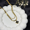 Black Clover Dual-Layer Statement Necklace