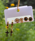 Diamond Shape & Cross Drop Set