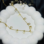 Clover Station Charm Chain Necklace