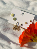 Gold Clover Hoop Trio