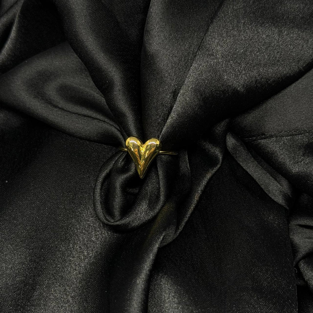 Open Heart Contour Ring