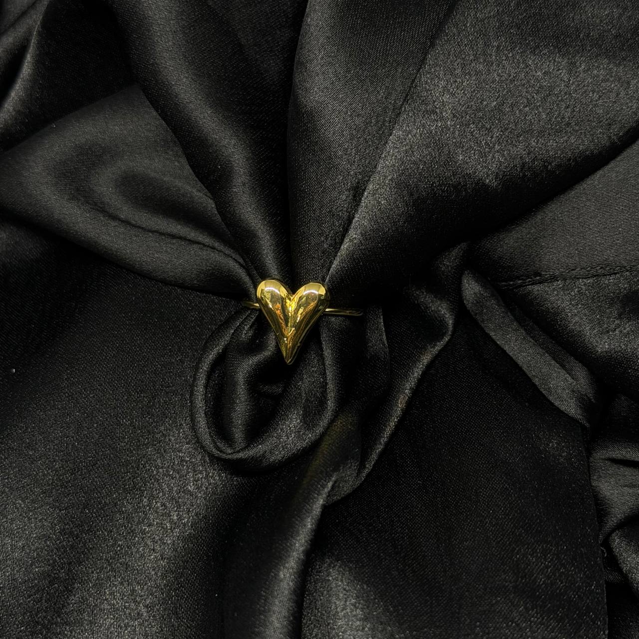 Open Heart Contour Ring