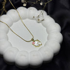 Floral Pearl Dream Pendant Necklace