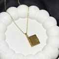 Golden Memoire Book Locket Necklace